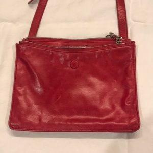 Red Leather Hobo Crossbody